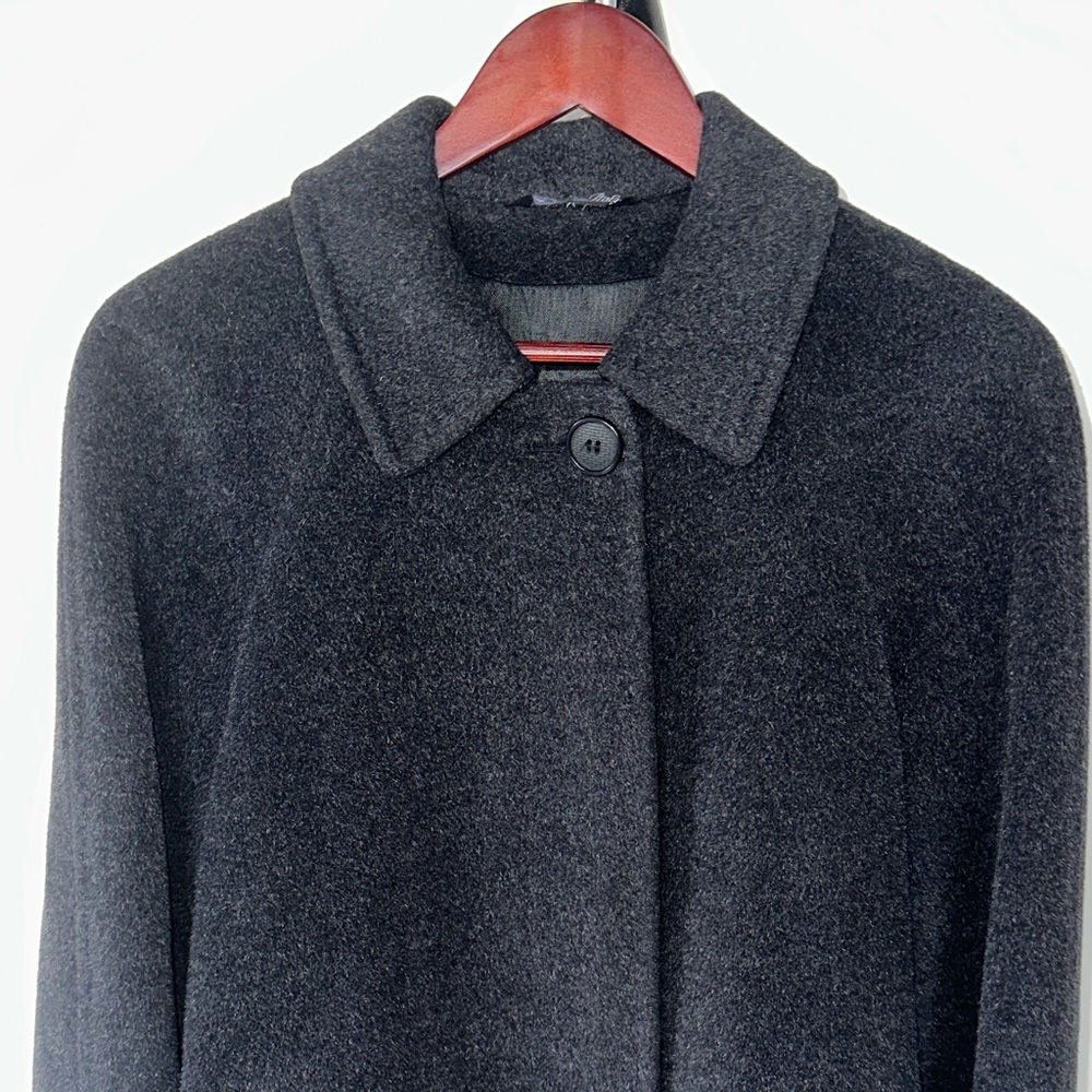 Elegant  classic Black wool Trench Coat